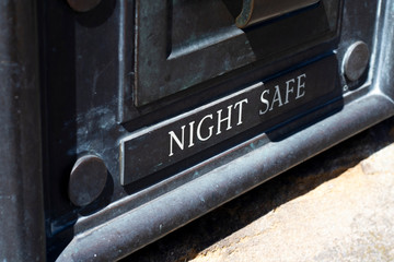 night safe embedded into external wall of bank branch