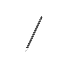 Pencil with eraser icon isolated. Education sign. Drawing and educational tools. School office symbol. Flat design. Vector Illustration