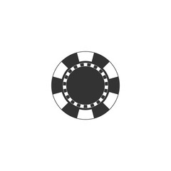 Casino chip icon isolated. Flat design. Vector Illustration