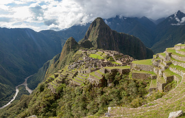 Fototapeta na wymiar Pérou, province de Cuzco, la vallée sacrée des Incas, site archéologique inca du Machu Picchu, classé Patrimoine Mondial de l'UNESCO