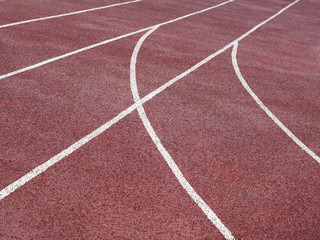Fototapeta premium Running track at the stadium.