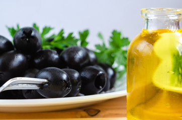olives and oil