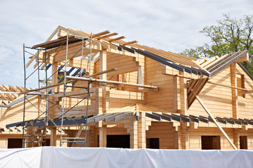 Construction of wooden house