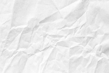 Crumpled white background paper texture