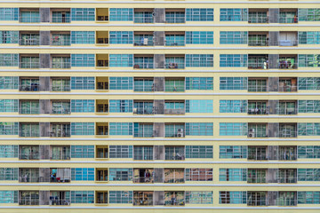 Seamless pattern of condo balcony.