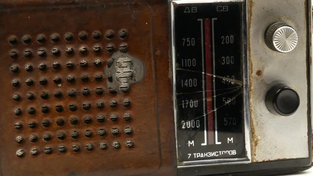 Old soviet vintage radio receiver 4k