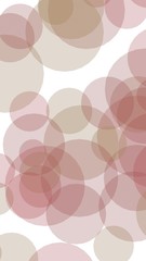 Multicolored translucent circles on a white background. 3D illustration