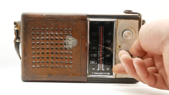 Old soviet vintage radio receiver 4k