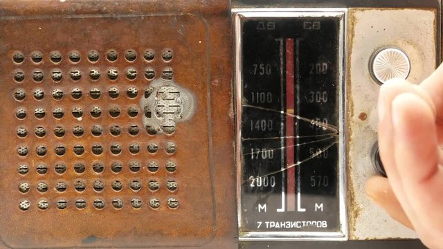 Old soviet vintage radio receiver 4k