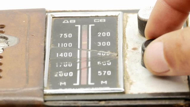 Old soviet vintage radio receiver 4k