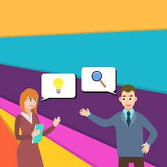 Business Partners Colleagues Jointly Seeking Problem Solution Generate Idea Business concept Empty template copy space isolated Posters coupons promotional material