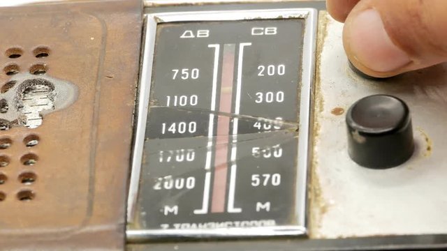 Old soviet vintage radio receiver 4k