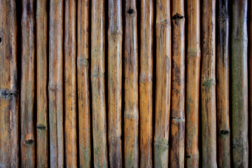 Fototapeta premium Old bamboo placed for the background.