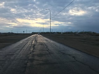 road and blue sky