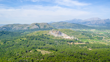 Fototapeta na wymiar Alcudian hilltop landscape view