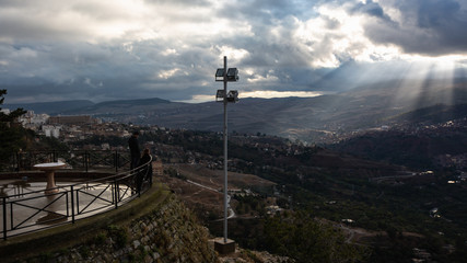 Obraz premium Beautiful sunlight panorama skyline view of ancient city Constantine, Algeria