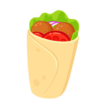 Falafel Wrap Illustration