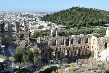 Amfiteatr, Akropol, Ateny, Grecja - obrazy, fototapety, plakaty