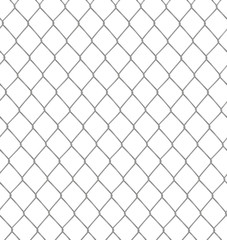 Metallic chain fence. vector illustration