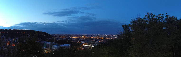 Plakat Prag Panorama am Abend