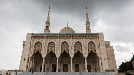 Fototapeta na wymiar Prince Abdel Kader Mosque in day time in Constantine, Algeria