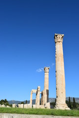 Fototapeta na wymiar Światynia Zeusa, ruiny, Ateny, Grecja