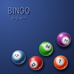 Bingo lottery poster background. Vector illustration