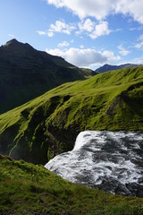 Nature on icland with fantastic landscape in summer