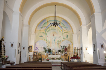 Mojacar Andalousie Espagne Eglise Santa Maria intérieur