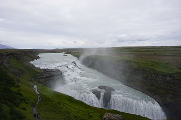 Nature on icland with fantastic landscape in summer