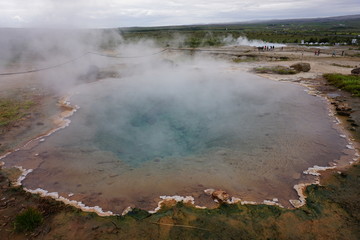 Nature on icland with fantastic landscape in summer
