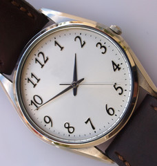 close up of classic dress wacth dial