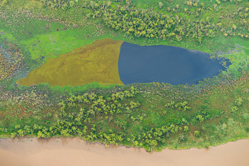 Aerial image of the Paraná Delta (Spanish: Delta del Paraná) is the delta of the Paraná River in Argentina