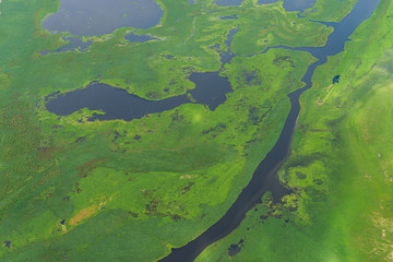 Aerial image of the Paraná Delta (Spanish: Delta del Paraná) is the delta of the Paraná River in...