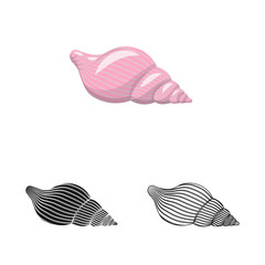 Vector illustration of animal and decoration sign. Set of animal and ocean stock symbol for web.