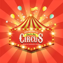 Circus banner. Carnival banner. Event banner