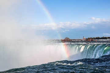 Niagara falls Horseshoe. Ontario. Canada. Beautiful waterfall background