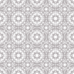 Seamless abstract floral pattern. Geometric flower ornament on a white background. - 268697727