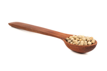 White pepper peas in spoon