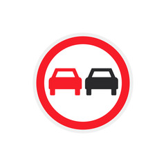 Traffic sign overtaking is forbidden