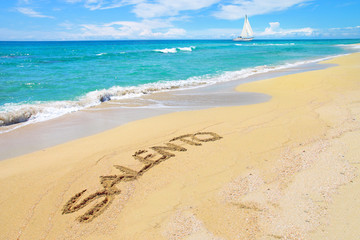 Summer in Puglia, sailing on the Salento sea, Italy