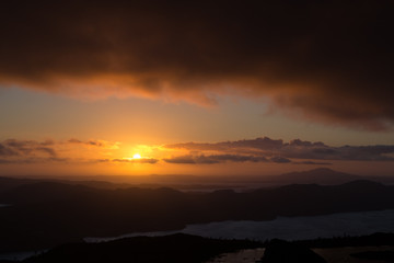 Sunset from Mountain ridge 