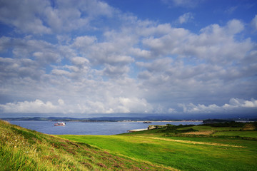 Summer landscape of the Cantabrian Coast in Santander, Spain, Europe
