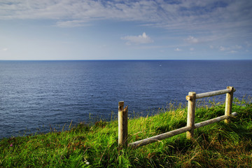 Fototapeta na wymiar Summer landscape of the Cantabrian Coast in Santander, Spain, Europe