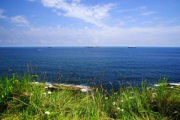 Summer landscape of the Cantabrian Coast in Santander, Spain, Europe