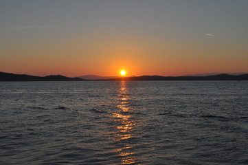 The beautiful sunset natural sea landscape