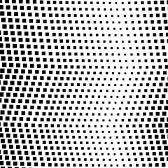 Abstract halftone pattern. Vector halftone background of squares for design banners, posters, business projects, pop art texture, covers. Geometric black and white texture.