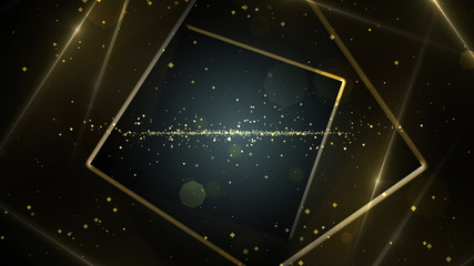 Virtual abstract background space tunnel with neon line lights. Reality square portal arch tunnel. Spectrum vibrant colors laser show.