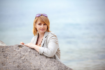 portrait of a beautiful young woman outdoor