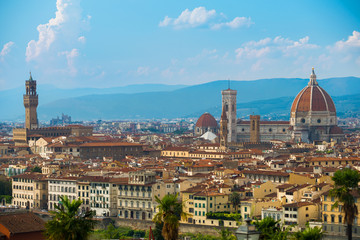 Fototapeta na wymiar Florencia en agosto